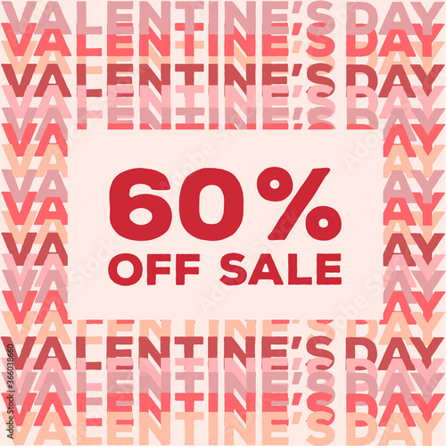 Obraz na płótnie Valentines day 60% off sale w salonie
