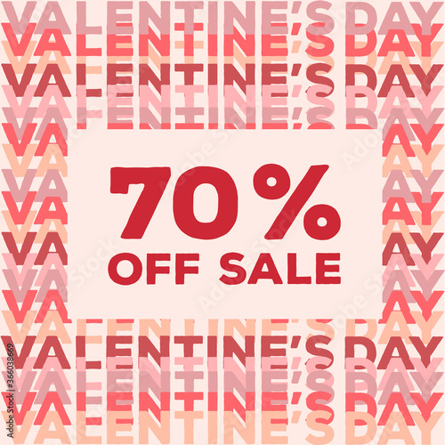Obraz na płótnie Valentines day 70% off sale w salonie