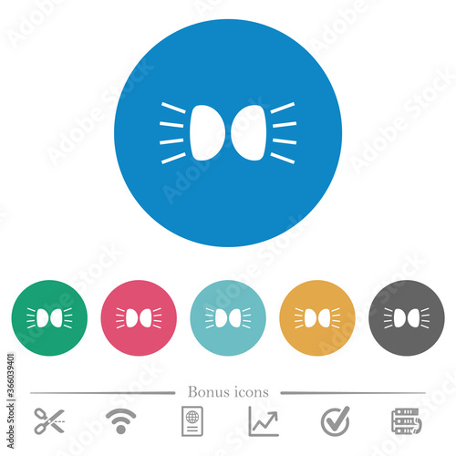 Car parking lights indicator flat round icons photo