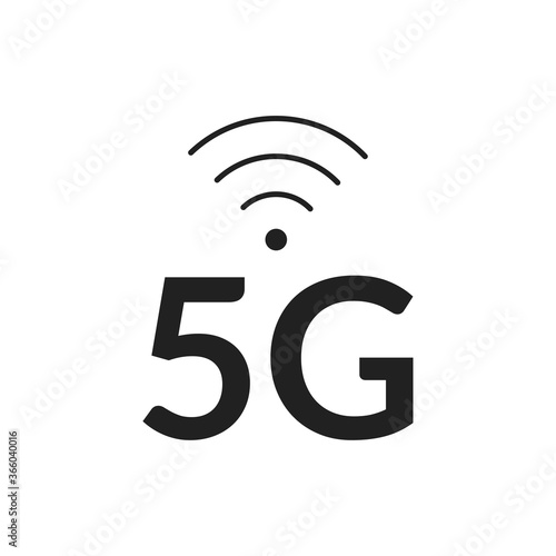 5G vector icon. Wireless 5th generation internet network