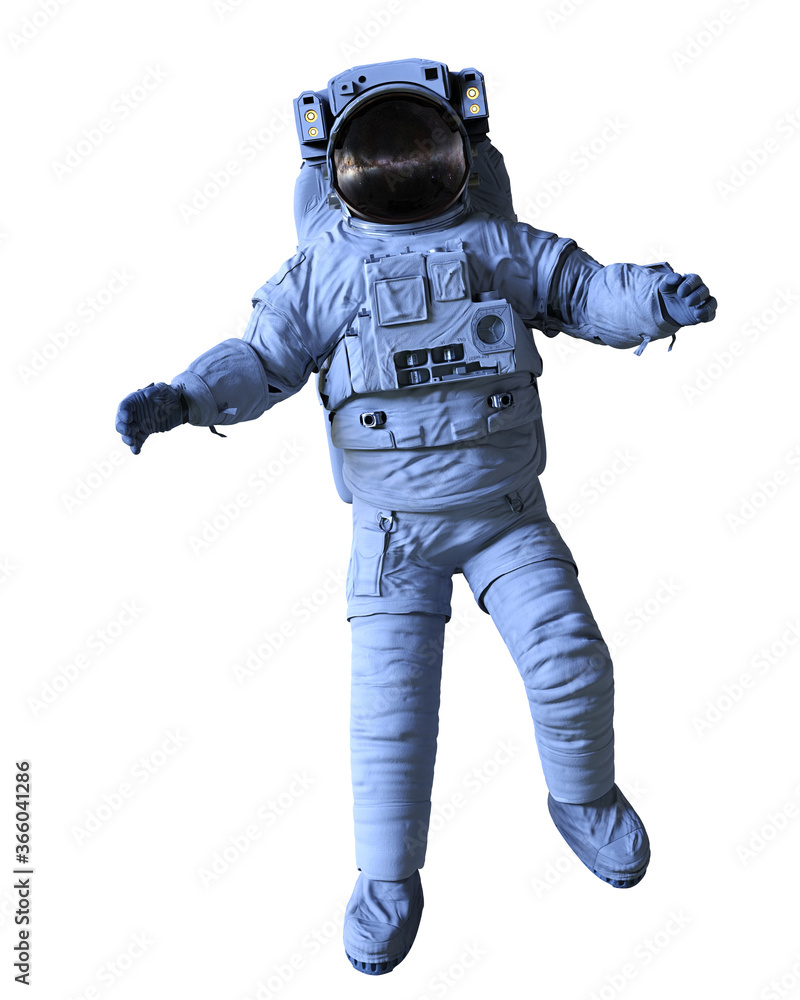 astronaut during spacewalk, isolated on white background astronaut during spacewalk, isolated on white background