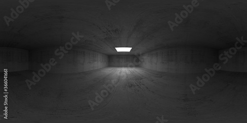 Obraz na płótnie 360 degree panorama, empty concrete room