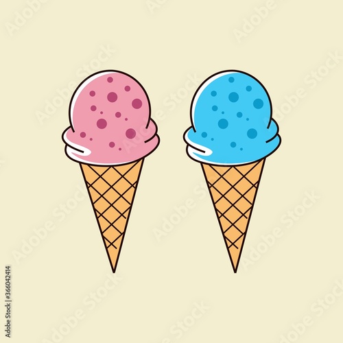 ice cream vektor logo ideas