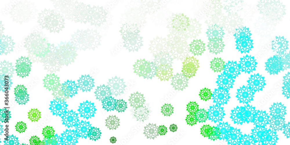 Light blue, yellow vector beautiful snowflakes backdrop with flowers. Light blue, yellow vector beautiful snowflakes backdrop with flowers.
