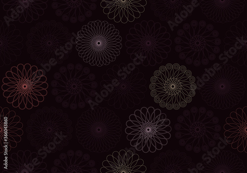 linear mandalas seamless brown purple