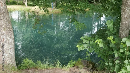 Slavgorod, BELARUS wetland reserve blue krinitsa. drinking water source photo