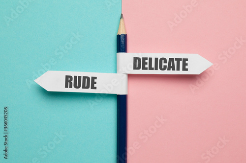 Pencil - direction indicator - choice of rude or delicate.
