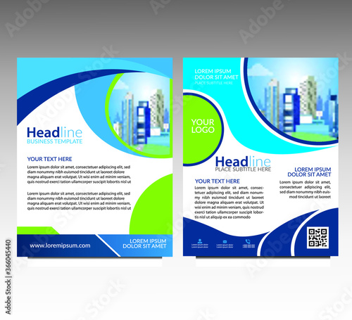 Business abstract vector template. Brochure design, cover modern layout, annual report, poster, flyer in A4 with colorful triangles, geometric shapes for tech, science, market with light background