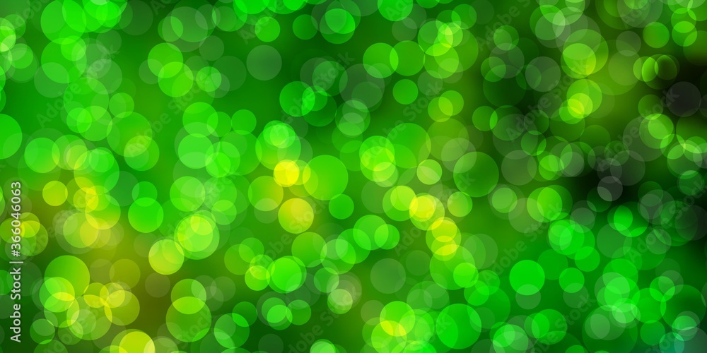 Light Green, Yellow vector background with circles. Abstract colorful disks on simple gradient background. Pattern for wallpapers, curtains. Light Green, Yellow vector background with circles. Abstract colorful disks on simple gradient background. Pattern for wallpapers, curtains.