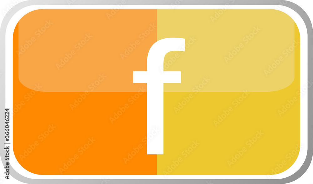 Obraz premium letter F in the web button. web icon logo design template elements