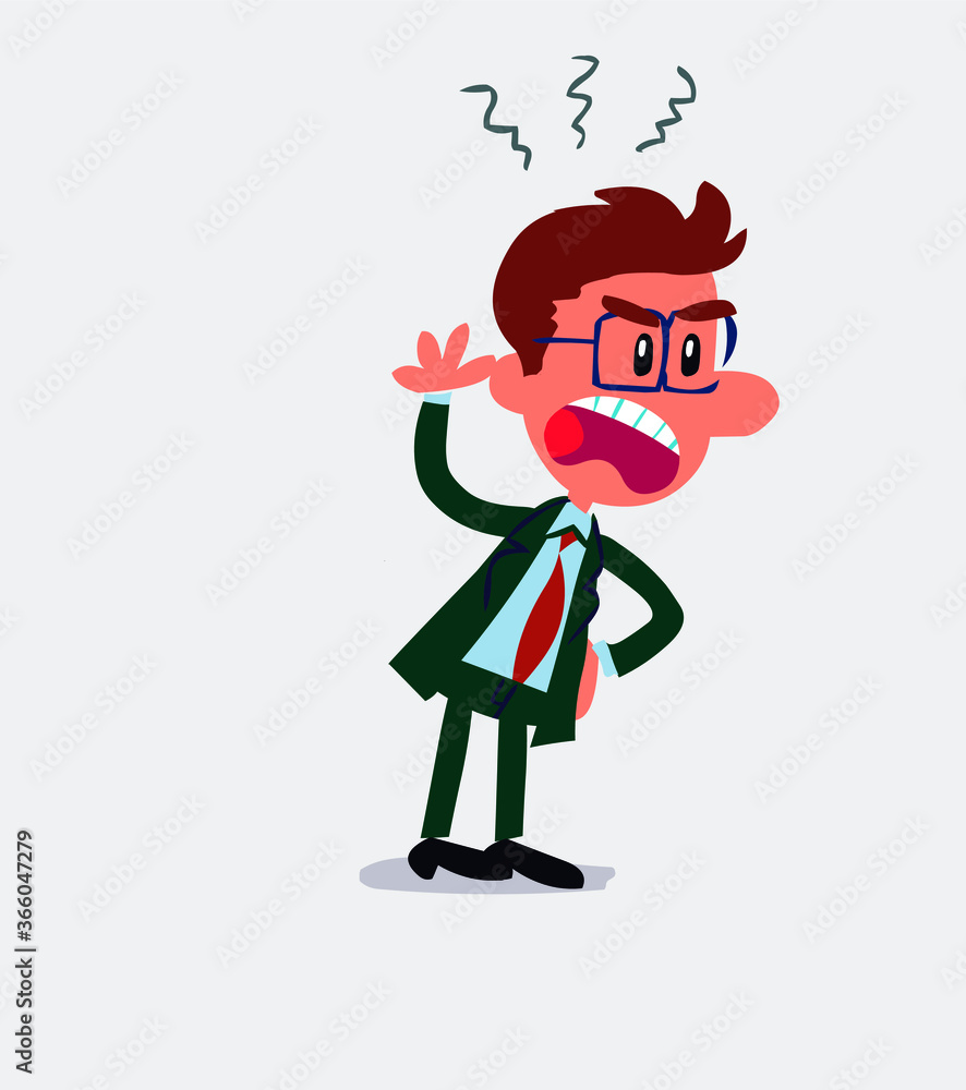 Indigned businessman in isolated vector illustration
Indigned businessman in isolated vector illustration