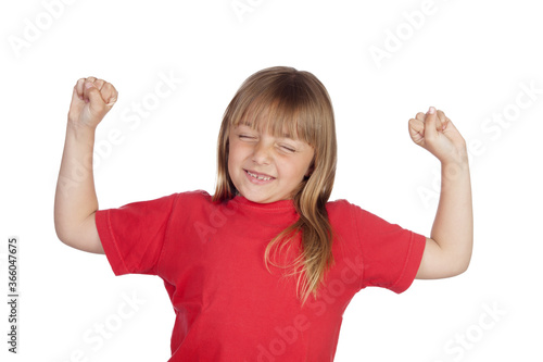 Wallpaper Mural Winner girl with red t-shirt Torontodigital.ca