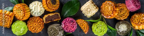 Traditional Chinese mooncakes photo