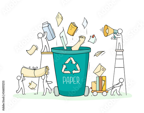 Container for paper garbage.