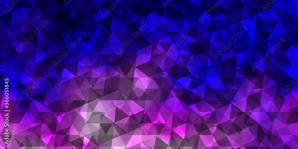 Light Pink, Blue vector template with crystals, triangles. Light Pink, Blue vector template with crystals, triangles.