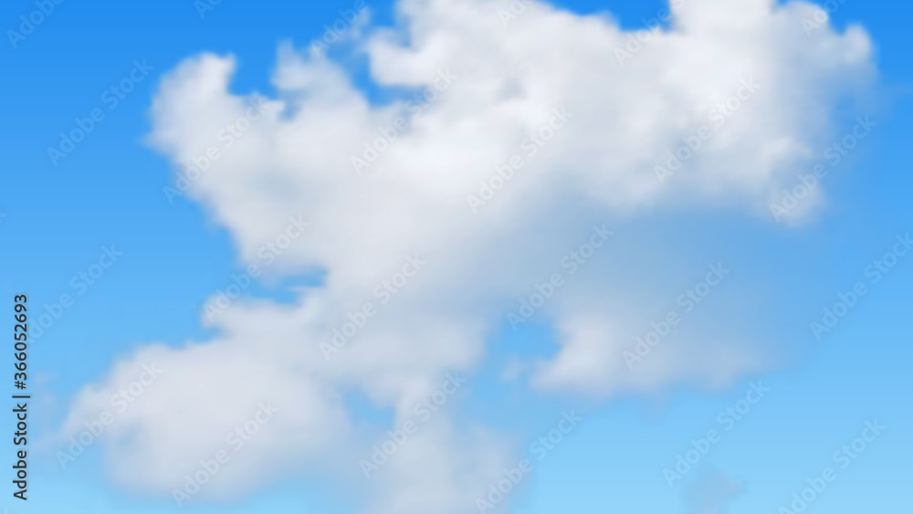 Fototapeta premium Natural background with cloud on blue sky