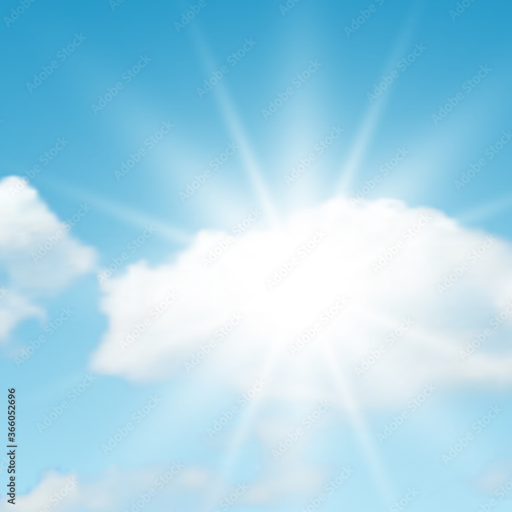Sunny background with clouds on blue sky Sunny background with clouds on blue sky