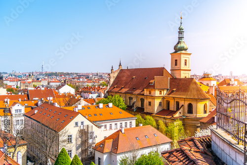 Wallpaper Mural Church of the Virgin Mary Victorious. View from Vrtbovska baroque garden, Prague, Czech Republic Torontodigital.ca