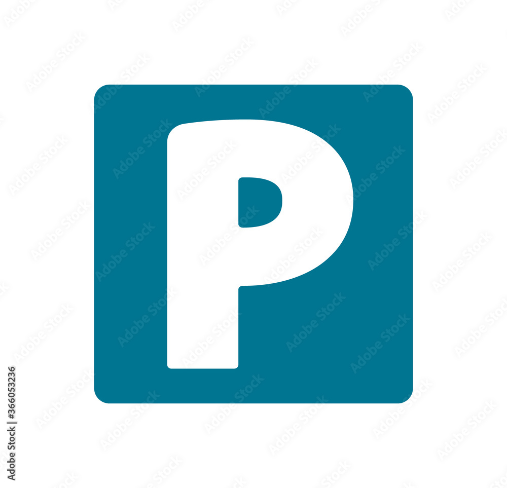 Parking sign allowed. The parking icon is blue. Vector illustration. Parking sign allowed. The parking icon is blue. Vector illustration.