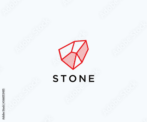Stone logo design vector icon template