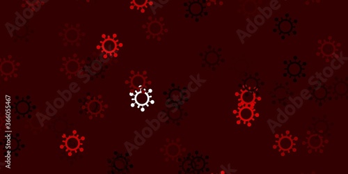 Light red vector background with covid-19 symbols.
