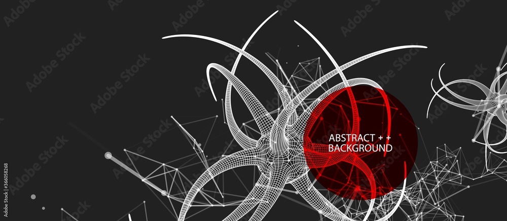 Fototapeta premium Microbiology virus science 3d vector. Microscopic bacteria. Bacterium microorganism, viruses and microbes background.