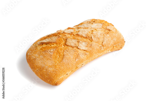 Homemade Freshly Baked Traditional Bread Isolated on White