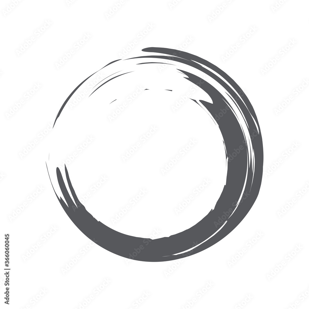 Circle brush stroke vector isolated on white background. Gray enso zen circle brush stroke.For stamp,seal, ink and paintbrush design template. Grunge hand drawn circle shape, vector illustration Circle brush stroke vector isolated on white background. Gray enso zen circle brush stroke.For stamp,seal, ink and paintbrush design template. Grunge hand drawn circle shape, vector illustration