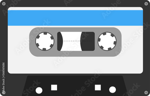 compact cassette or audio cassette symbol or icon vector illustration