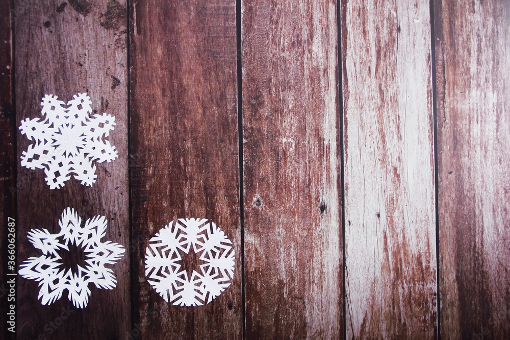Christmas decorative frame made of white a snowflakes Christmas decorative frame made of white a snowflakes