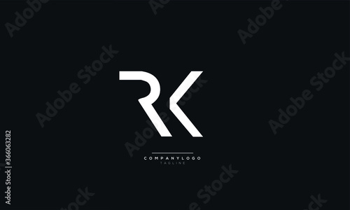 RK Letter Business Logo Design Alphabet Icon Vector Symbol photo