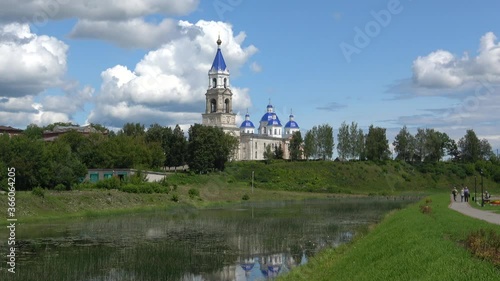 View of the Resurrection Cathedral on a Sunny July day. Kashin, Russia photo