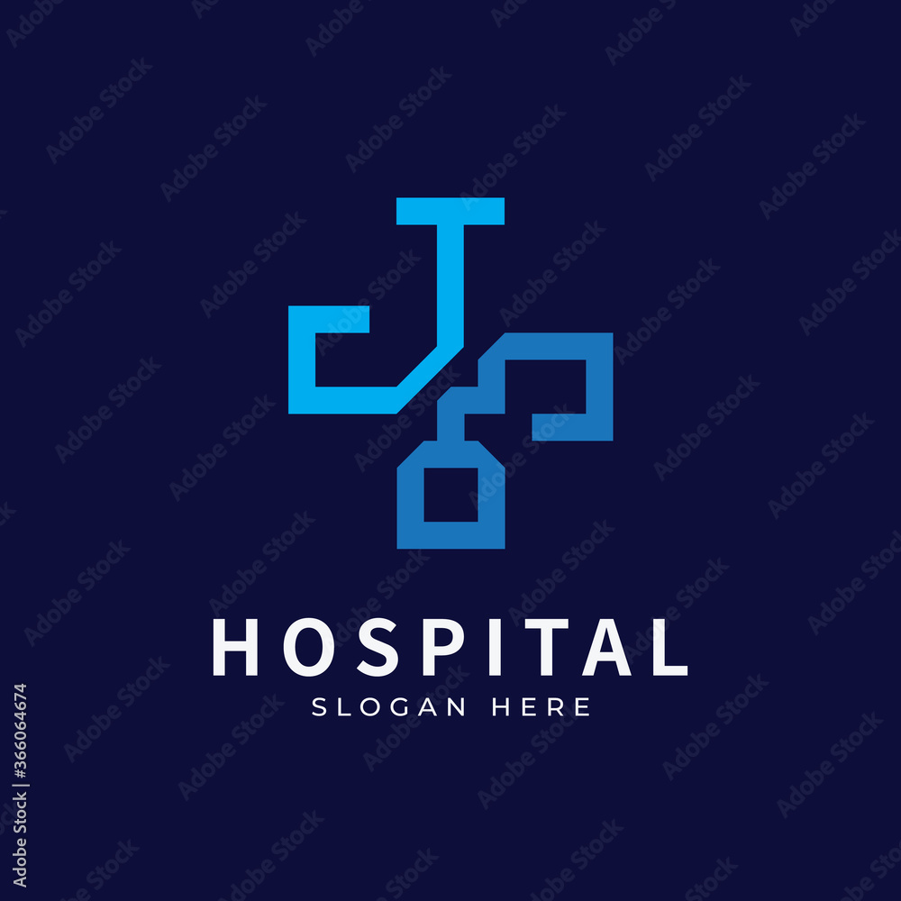Fototapeta premium Health logo with initial letter T Q, QT, Q T logo designs concept. Medical health-care logo designs template.
