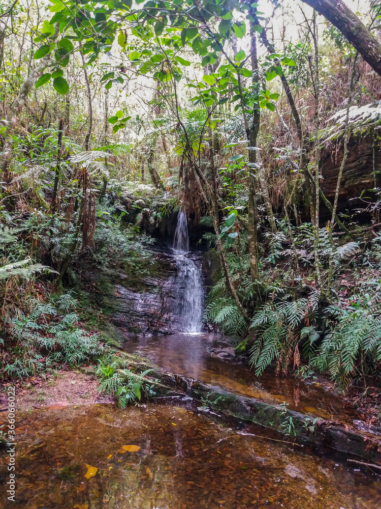 Beautiful waterfall in Carrancas city, Brazil Beautiful waterfall in Carrancas city, Brazil