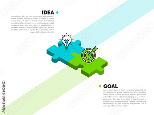 Infographic design template. Creative concept with 2 steps