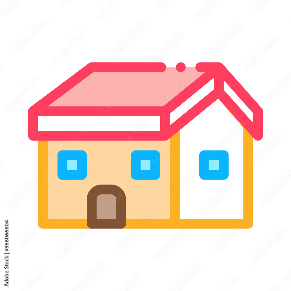 building fixed roof icon vector. building fixed roof sign. color symbol illustration building fixed roof icon vector. building fixed roof sign. color symbol illustration