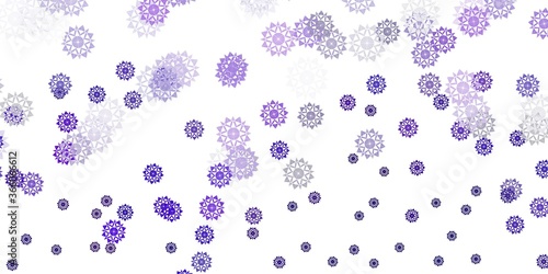 Light purple vector layout with beautiful snowflakes.