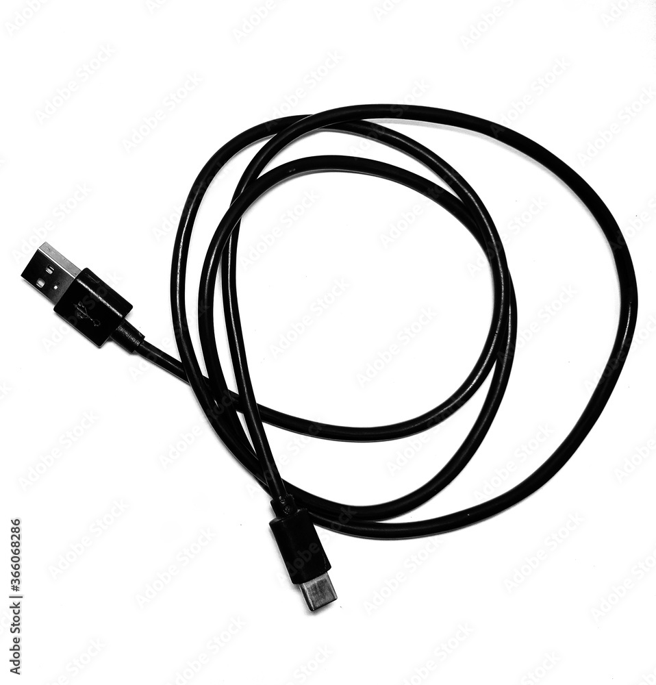 usb cable isolated on white usb cable isolated on white