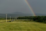 A rainbow after the storm in Sainte-Apolline, Quebec