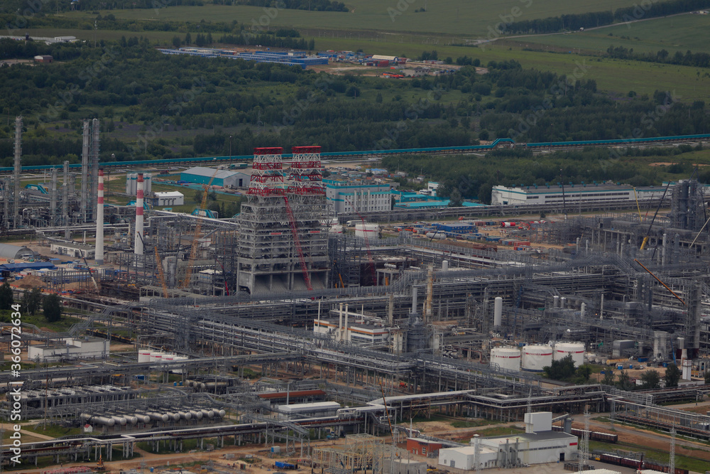 Fototapeta premium aerial view of the plant