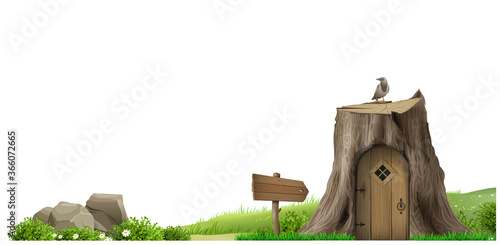 Banner natural fantasy landscape fairy tale park