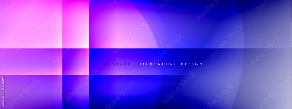 Fototapeta premium Vector abstract background - circle and cross on fluid gradient with shadows and light effects. Techno or business shiny design templates for text