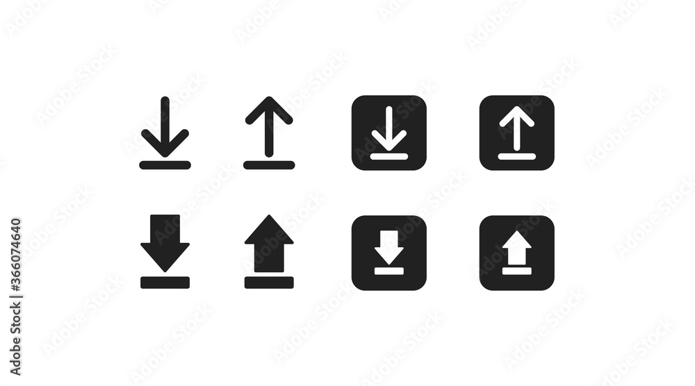 Download line simple icon. App button concept in vector flat Download line simple icon. App button concept in vector flat