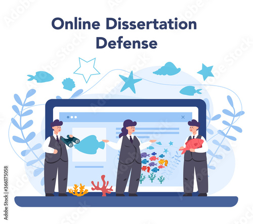 Ichthyologist online service or platform. Oceanic fauna scientist. Online