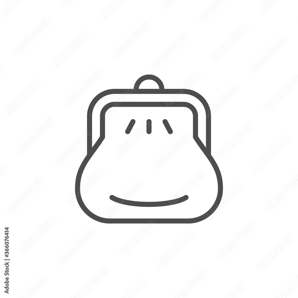 Fototapeta premium Purse or wallet line outline icon