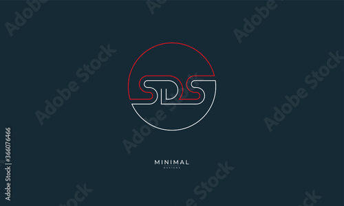 Alphabet letter icon logo SDS photo