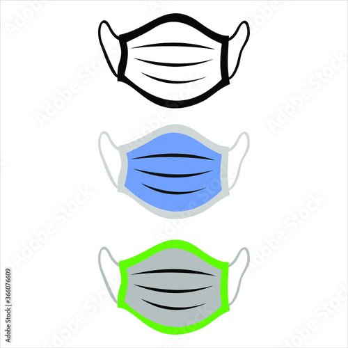 breathing medical respiratory mask. Hospital or pollution protect face masking.