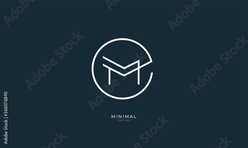 Alphabet letter icon logo EMT or TME