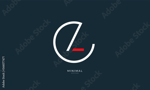 Alphabet letter icon logo EL or LE