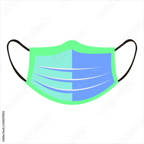 breathing medical respiratory mask. Hospital or pollution protect face masking.